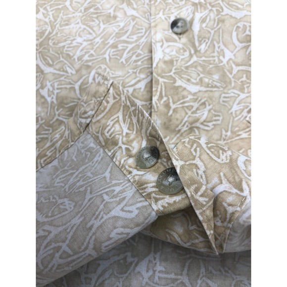 Columbia Mens Large Cream Color Camp Shirt Large - Picture 11 of 11